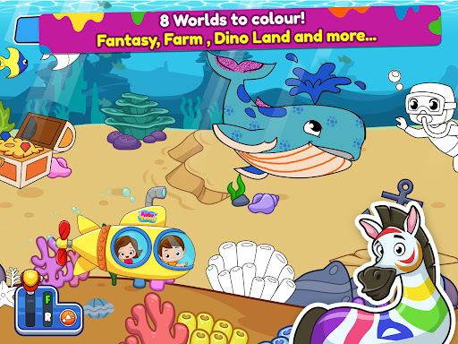 Animal Coloring Book for Kids - Tangkapan Layar 8