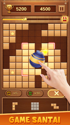 Block Puzzle Wood Blast - Tangkapan Layar 3