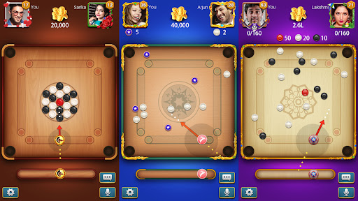Carrom Meta-Board Disc Game - Tangkapan Layar 1