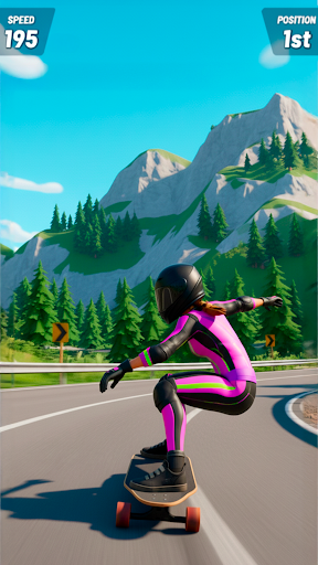 Downhill Race: Permainan Skate - Tangkapan Layar 5