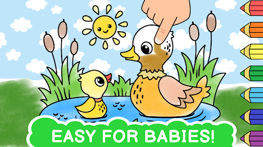 Easy coloring book for kids - Tangkapan Layar 1
