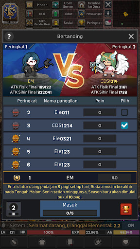 Elemental: MMORPG 2D - Tangkapan Layar 7