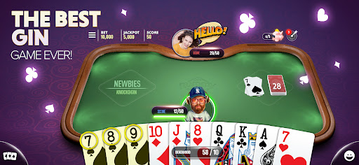 Gin Rummy Extra - Online Rummy - Tangkapan Layar 1