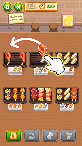 Grill Sort - Food Sort Games - Tangkapan Layar 1