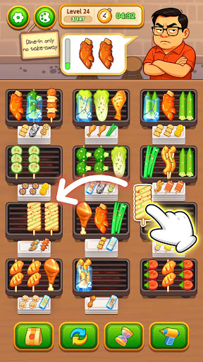 Grill Sort - Food Sort Games - Tangkapan Layar 2