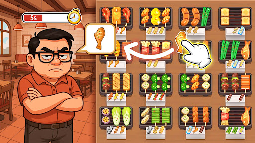 Grill Sort - Food Sort Games - Tangkapan Layar 7