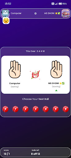 Hand Cricket - Team Battles - Tangkapan Layar 4