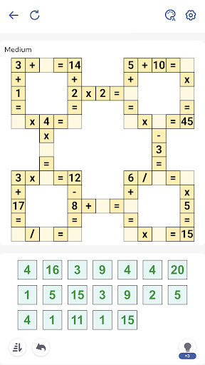 Math Puzzle Games - Crossmath - Tangkapan Layar 1