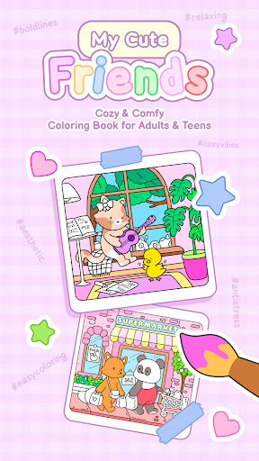 My Cute Friends: Coloring Book - Tangkapan Layar 1
