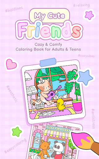My Cute Friends: Coloring Book - Tangkapan Layar 7