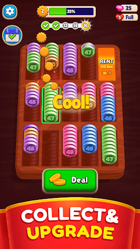 Pocket Sort: Coin Merge Puzzle - Tangkapan Layar 2