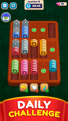 Pocket Sort: Coin Merge Puzzle - Tangkapan Layar 5