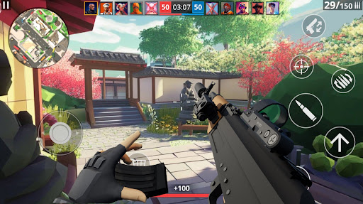 POLYWAR: Game menembak FPS 3D - Tangkapan Layar 1