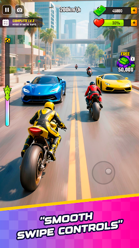Rush Bike 3D: Game Balap Motor - Tangkapan Layar 2