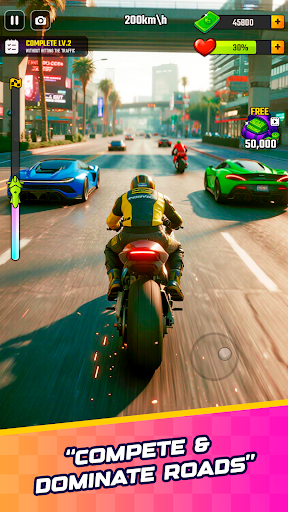 Rush Bike 3D: Game Balap Motor - Tangkapan Layar 8