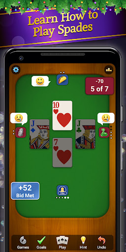 Spades: Classic Card Games - Tangkapan Layar 1