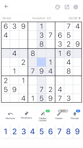 Sudoku - Game Puzzle Klasik - Tangkapan Layar 1